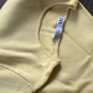 Zara Yellow Knit Mini Dress